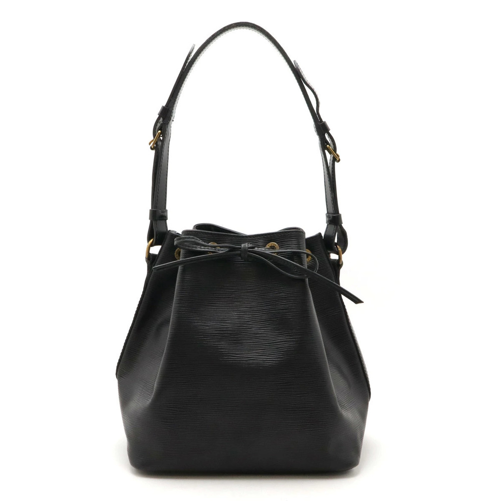 LOUIS VUITTON Epi Drawstring Shoulder Bag One Noir Black